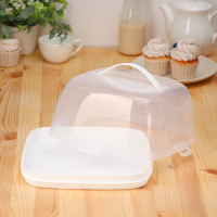 Тортовница с защёлками, 28&times;28 см, цвет белый