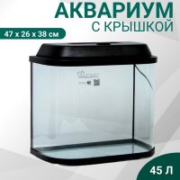 Аквариум "Лагуна", 45 литров, 47 х 26 х 38 см, чёрный Аквариум "Лагуна", 45 литров, 47 х 26 х 38 см, чёрный