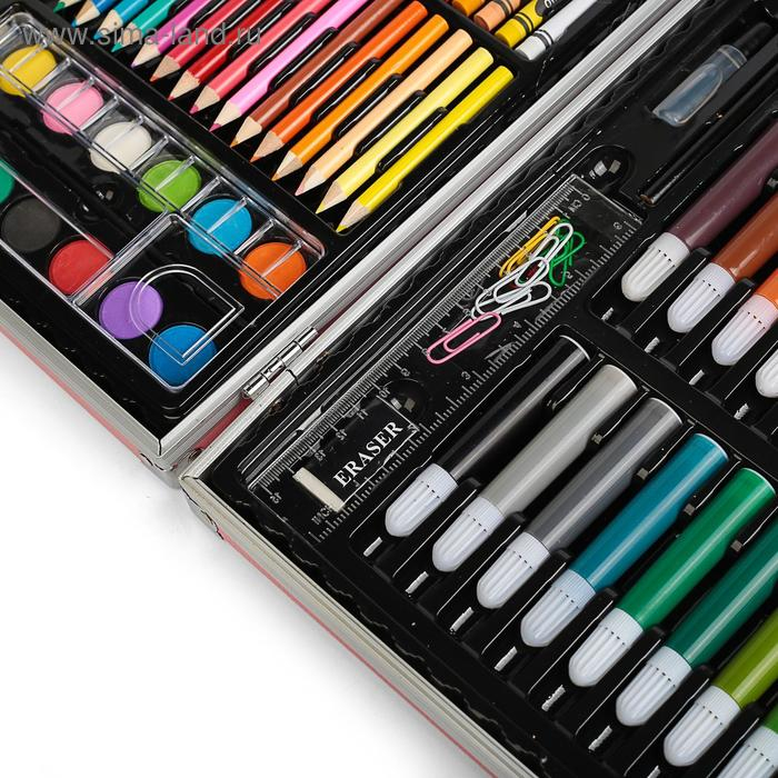 Набор для рисования, в чемоданчике ПВХ, розовый Набор для рисования, в чемоданчике ПВХ, розовый