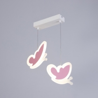 Светильник подвесной "Бабочки" LED 32Вт розовый 35х5х60см