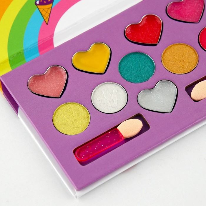 Набор косметики для девочки &laquo;Ты чудесна&raquo;, тени 5 цв по 1,3 гр, блеск 5 цв по 0,8 гр