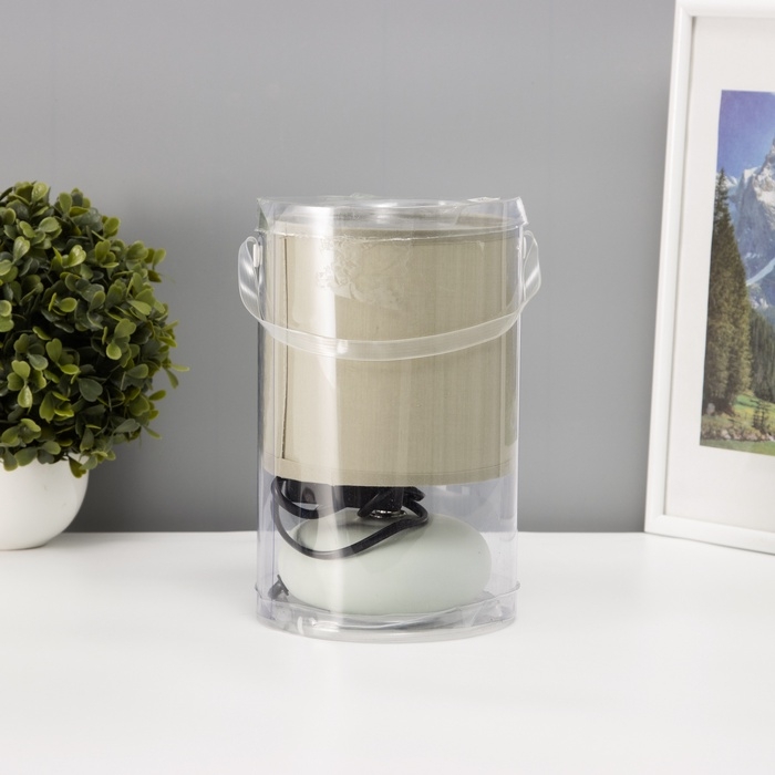 Настольная лампа "Ассенса" Е14 40вт фисташковый 13х13х22 см