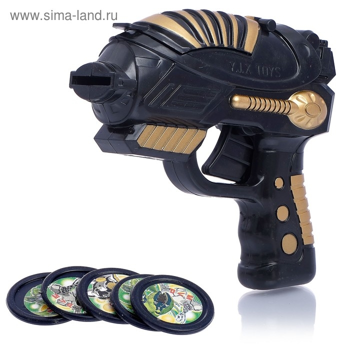 Пистолет &laquo;Стрелок&raquo;, стреляет дисками, цвета МИКС