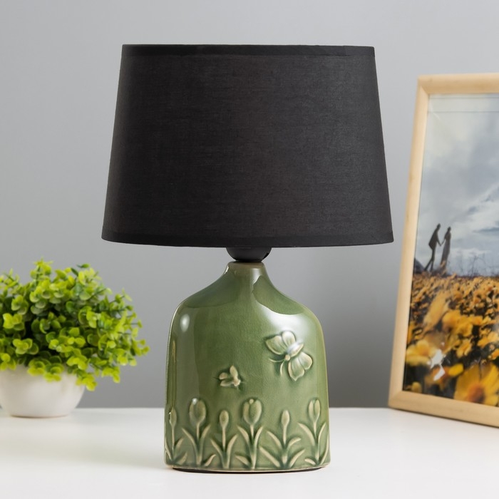 Настольная лампа Настольная лампа "Илария" Е27 40Вт зелёный 23х14х33 см RISALUX