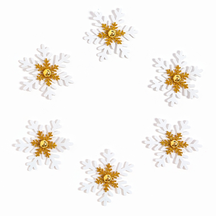 Новый год! Декор &laquo;Снежинки&raquo;, набор 6 шт.