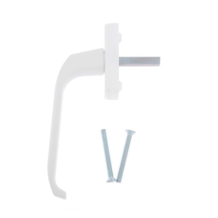 Ручка оконная, металлическая, белая Ручка оконная, металлическая, белая