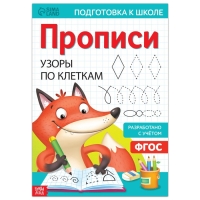 Прописи &laquo;Узоры по клеткам&raquo;, 20 стр., формат А4