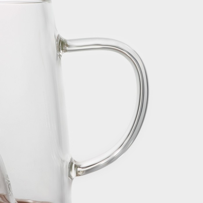 Кружка стеклянная с деревянной крышкой &laquo;Арбузик&raquo;, 300 мл