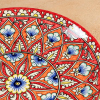 Ляган Риштанская Керамика "Узоры", 32 см, красный Ляган Риштанская Керамика "Узоры", 32 см, красный