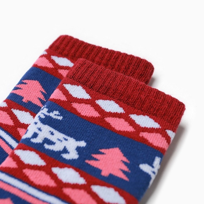 Носки детские махровые, цвет красный, размер 18-20 Носки детские махровые, цвет красный, размер 18-20