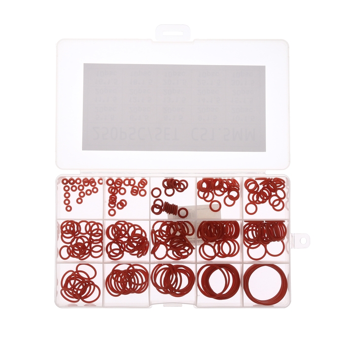 Уплотнительное кольцо, 15 видов, толщина 1,5 мм, набор 250 шт Уплотнительное кольцо, 15 видов, толщина 1,5 мм, набор 250 шт