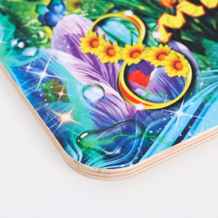 Доска разделочная большая Доска разделочная большая "8 марта. Цветы", 19,5×27,5 см