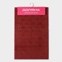 Коврик придверный влаговпитывающий Доляна, без окантовки, 38&times;58 см, цвет красный
