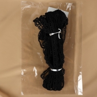 Кружево гипюровое, 13 мм &times; 11 &plusmn; 1 м, цвет чёрный