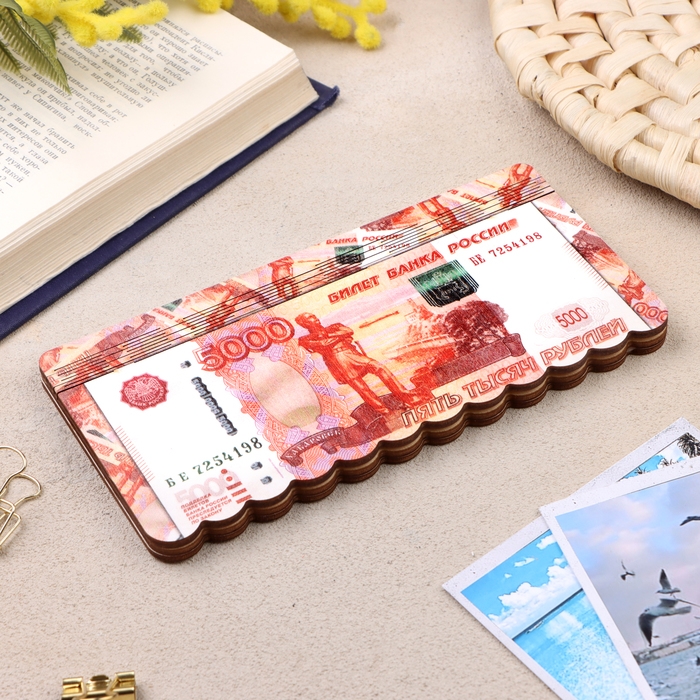 Купюрница Купюрница "5000 рублей", плоская, печать, 18,5х9,5х0,8 см