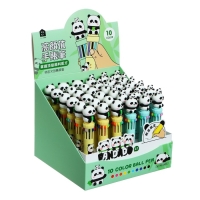 Ручка шариковая автоматическая 10-ти цветная, стержень 0,7 мм, "Панда", МИКС Ручка шариковая автоматическая 10-ти цветная, стержень 0,7 мм, "Панда", МИКС