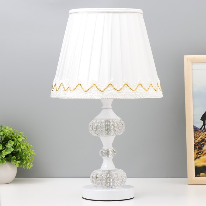 Лампа настольная "Калиопа" Е27 40Вт белый 45х25,5х25,5 см