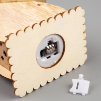 Ёлочная игрушка «Домик с Дедом Морозом и ёлкой», от батареек, свечение тёплое белое Ёлочная игрушка «Домик с Дедом Морозом и ёлкой», от батареек, свечение тёплое белое