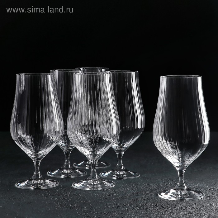 Набор бокалов для пива CRYSTALEX &laquo;Тулипа&raquo;, 540 мл, 6 шт