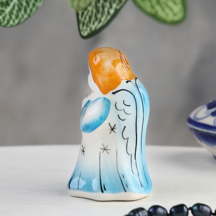Сувенир "Ангел", малый, цвет, гжель