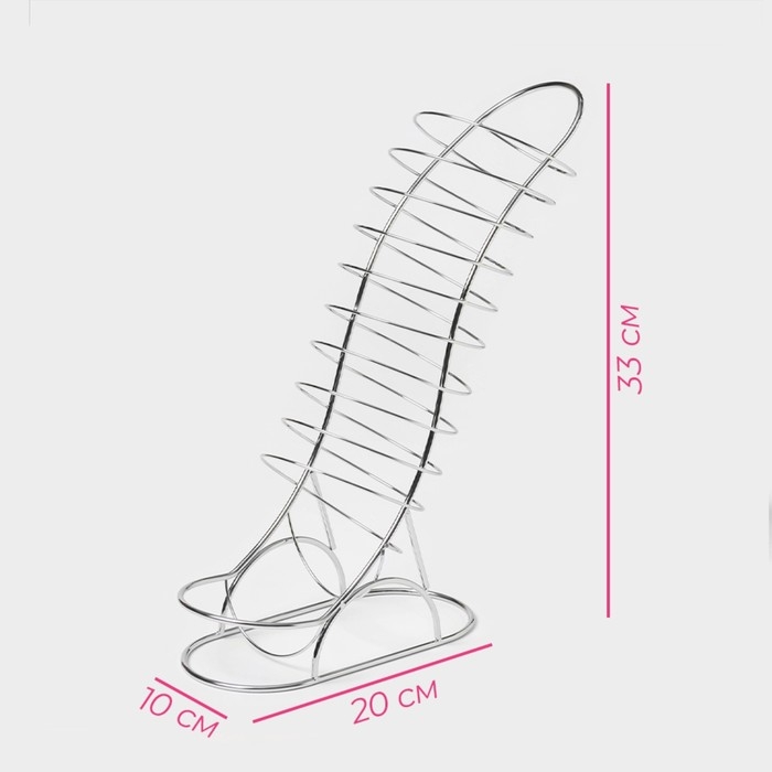 Фруктовница Доляна &laquo;Вертикаль&raquo;, 20&times;10&times;33 см, цвет хром