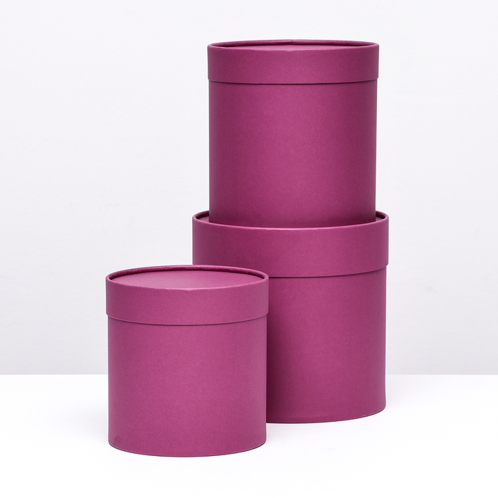 Набор коробок 3 в 1 без окна, сливовый 20 х 20 - 16 х 16 см Набор коробок 3 в 1 без окна, сливовый 20 х 20 - 16 х 16 см