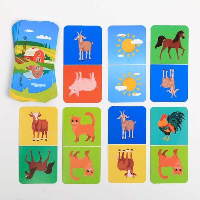 Настольная игра &laquo;Домино. Обитатели фермы&raquo;, 28 карт, 3+