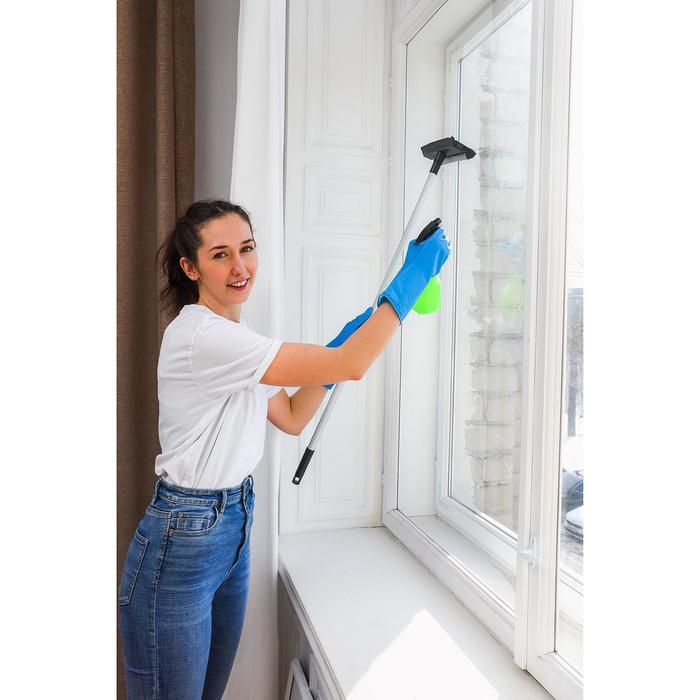 Окномойка с металлической ручкой и сгоном, 25&times;90 см, поролон