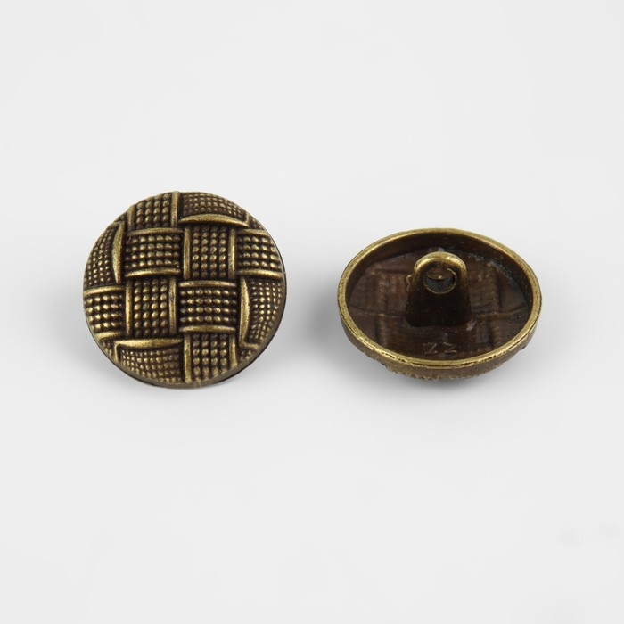 Набор металлических пуговиц на ножке, d = 18 мм, 5 шт, цвет антик Набор металлических пуговиц на ножке, d = 18 мм, 5 шт, цвет антик