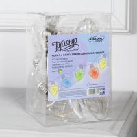 Гирлянда «Нить» 3 м с насадками «Лампочки сердца», IP20, прозрачная нить, 80 LED, свечение мульти, 8 режимов, 220 В Гирлянда «Нить» 3 м с насадками «Лампочки сердца», IP20, прозрачная нить, 80 LED, свечение мульти, 8 режимов, 220 В