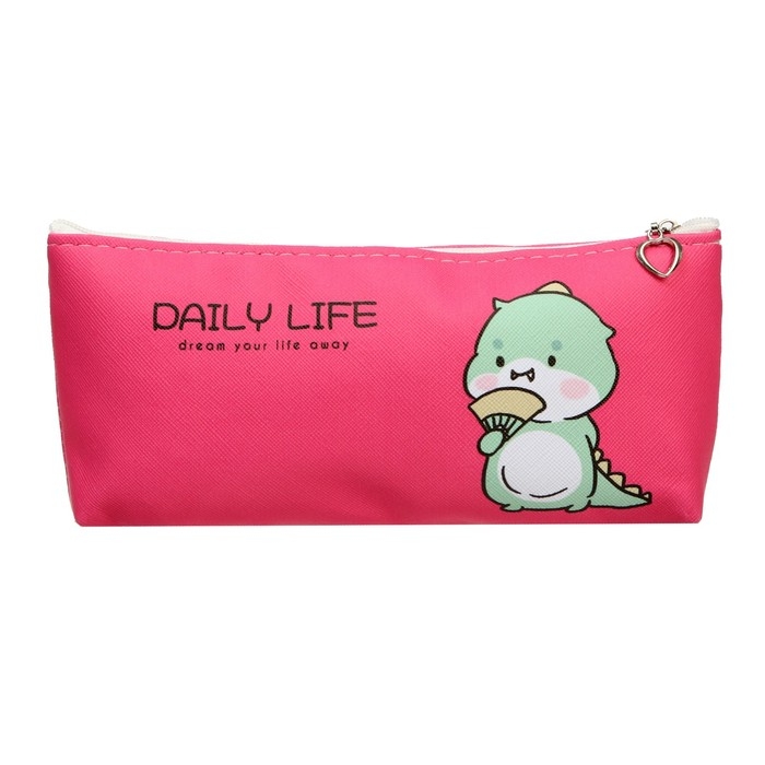 Пенал школьный на молнии "Динозаврик", МИКС