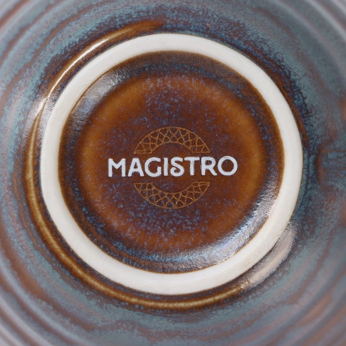 Чашка фарфоровая Magistro Garland, 200 мл, цвет синий Чашка фарфоровая Magistro Garland, 200 мл, цвет синий