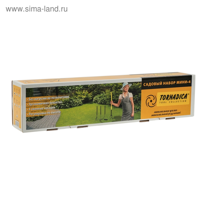 Набор инструмента TORNADICA &laquo;Мини 4&raquo;, 4 предмета: рыхлитель, грабли, культиватор, бороздовичок