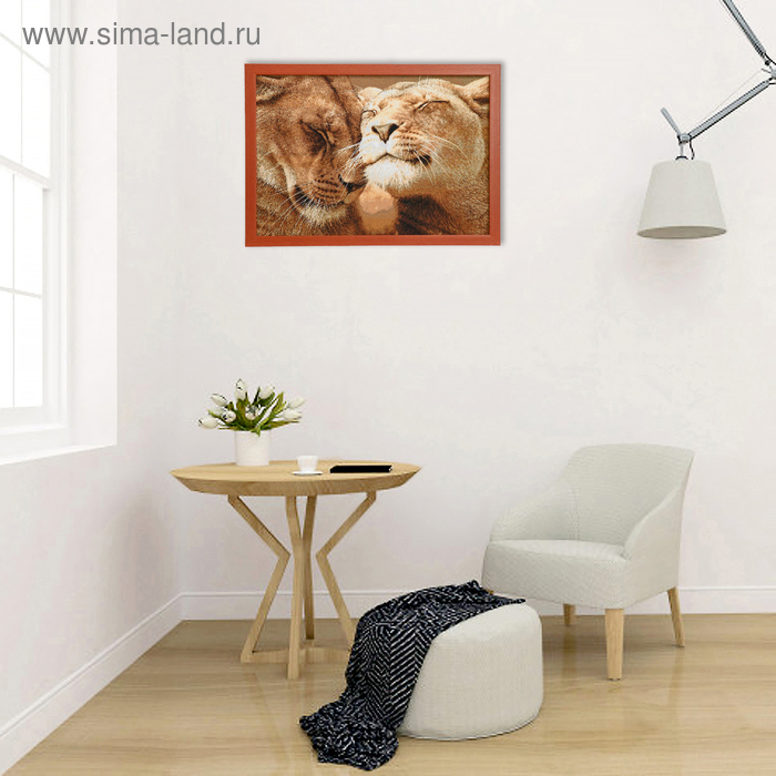 Гобеленовая картина "Верность" 69*53 см рамка МИКС