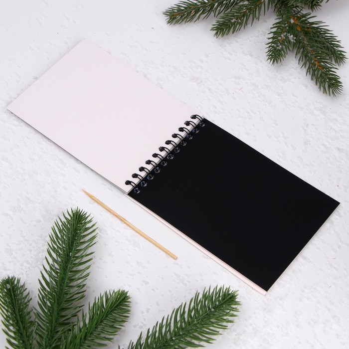 Блокнот - гравюра на новый год &laquo;С Новым годом!&raquo;, 10 листов, лист наклеек