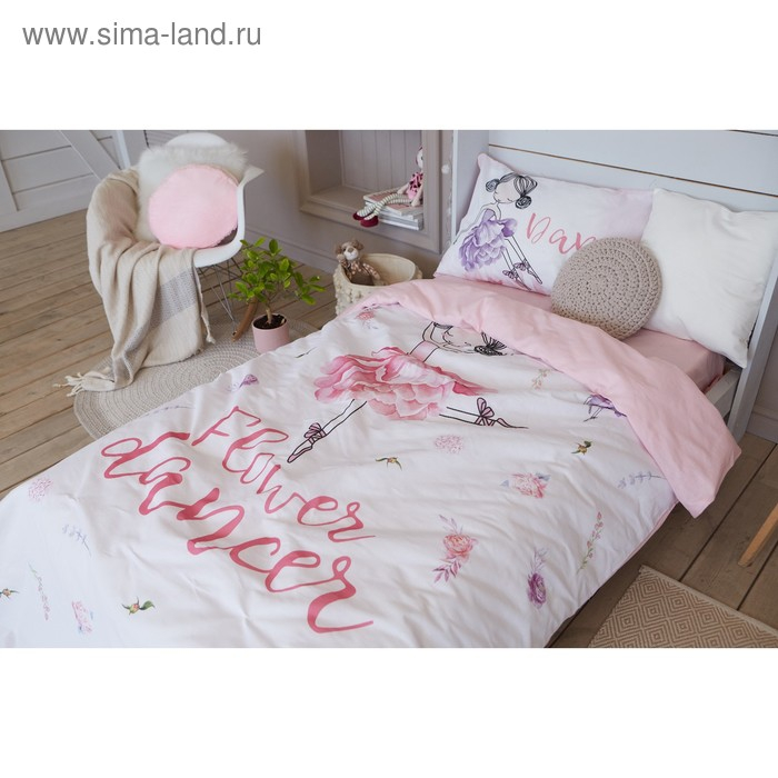 Постельное бельё &laquo;Этель&raquo; 1.5 сп Flower dancer 143х215 см, 150х214 см, 50х70 см -1 шт,100% хлопок, бязь