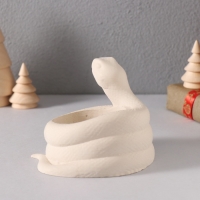 Подсвечник "Змея" крученая  8*10*6 см белый