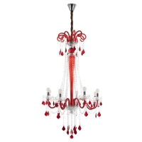 Люстра "Карина" 8хЕ14 40Вт красный 75х75х100-130см BayerLux Люстра "Карина" 8хЕ14 40Вт красный 75х75х100-130см BayerLux