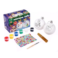 Ёлочные шары под раскраску на новый год «Поверь в мечту», 2 шт, новогодний набор для творчества Ёлочные шары под раскраску на новый год «Поверь в мечту», 2 шт, новогодний набор для творчества