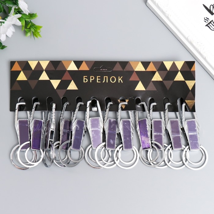 Брелок металл Брелок металл "Карабин. Глянец цвета" МИКС 3,4х0,6х9 см