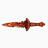 Деревянное оружие, детское сувенирное &laquo;Огненный&raquo;, меч, 12,4 х 41,5 см