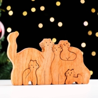 Сувенир-пазл "Семья котов", 5 шт ,15,5х10,5 см Сувенир-пазл "Семья котов", 5 шт ,15,5х10,5 см