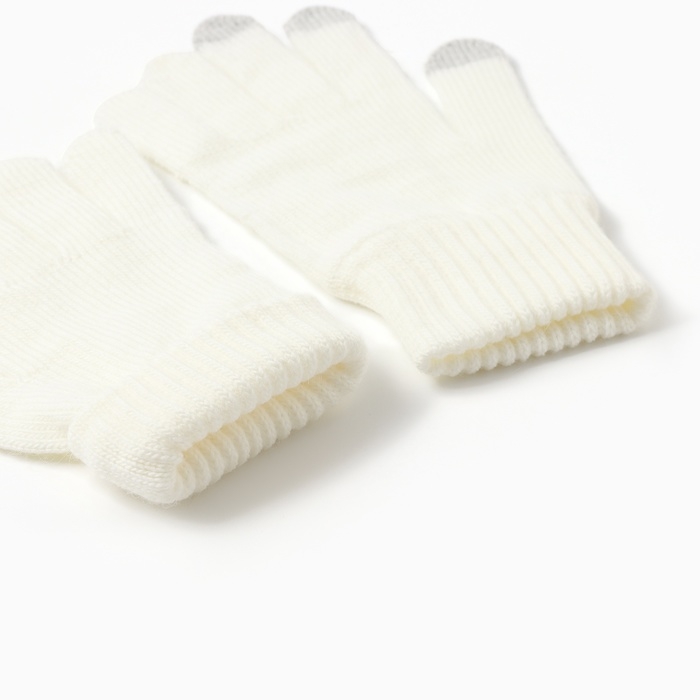 Перчатки сенсорные, цвет белый, р-р 18 Перчатки сенсорные, цвет белый, р-р 18