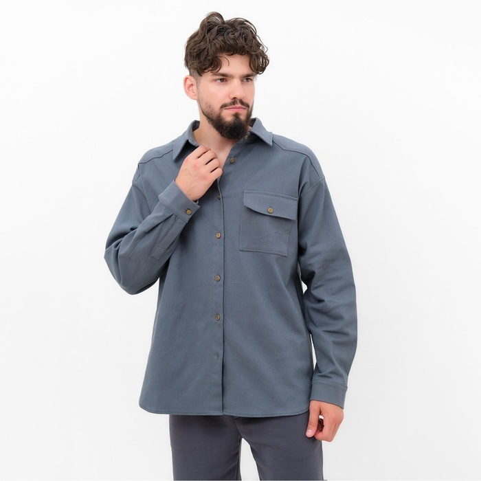 Рубашка мужская MIST oversize размер 56, графитовый Рубашка мужская MIST oversize размер 56, графитовый