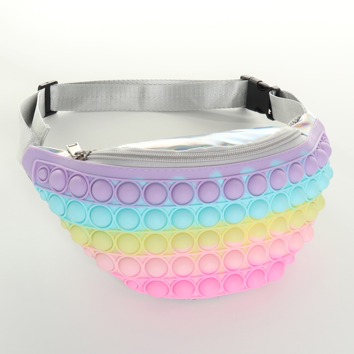 Сумка поясная детская на молнии &laquo;Выбражулька&raquo;, pop it, цвет разноцветный