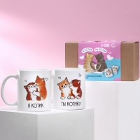 Набор кружек для двоих &laquo;Я котик, ты котик&raquo;, 2 кружки, 320 мл