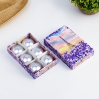 Набор плавающих свечей "Овал", 6 штук, серебристая, 4&times;2см