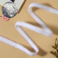 Резинка ажурная бельевая, 8 мм, 10 &plusmn; 0,5 м, цвет белый