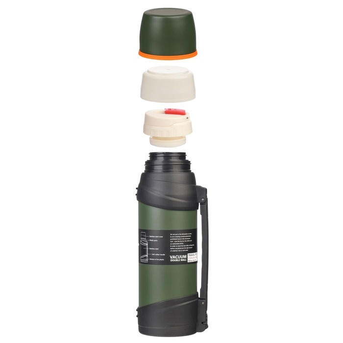 Термос, 2 л, Тропа Термос, 2 л, Тропа "Мастер К", с кружкой, сохраняет тепло до 12 ч