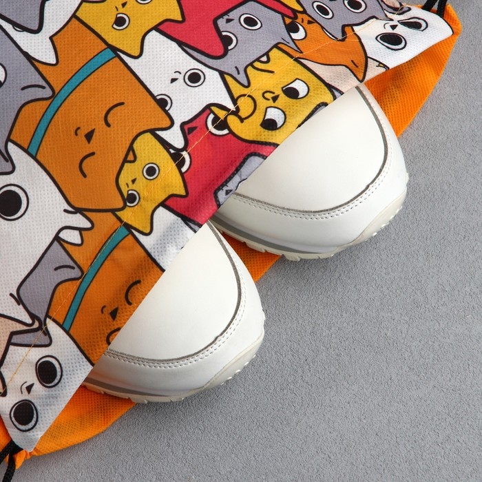 Мешок для обуви &laquo;Котики&raquo; с прозрачным окном 30 х 40 см